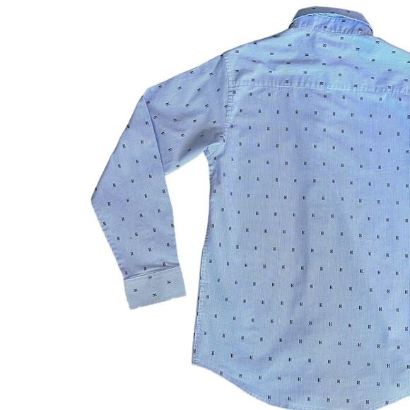 TOMMY HILFIGER | Blue | STRIPED SHIRT WITH TIE - Picture 8 of 14